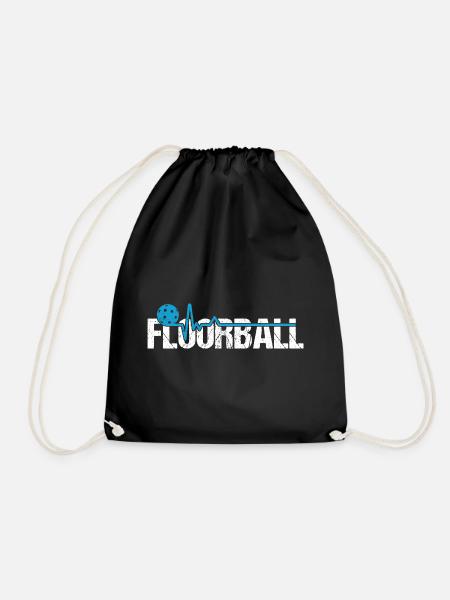 Floorball Unihockey Spieler Floorballspieler - Turnbeutel - Schwarz