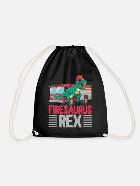 Firesaurus Rex Feuerwehrmann Feuerwehrmann Dinosau - Turnbeutel - Schwarz