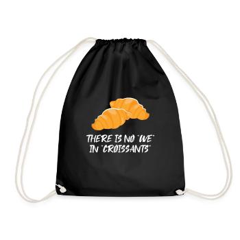 Knuspriges Croissant Frühstück - Turnbeutel - Schwarz - Vorne