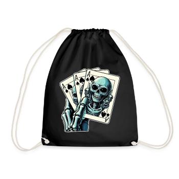 Alien Card Game - Drawstring Bag - black - Front