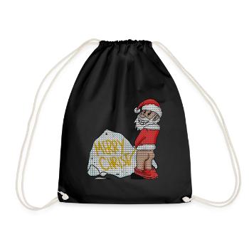 Ugly Christmas Funny - Drawstring Bag - black - Front