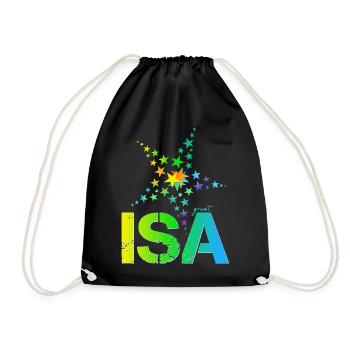 Isa Geburtstag Isabell - Turnbeutel - Schwarz - Vorne