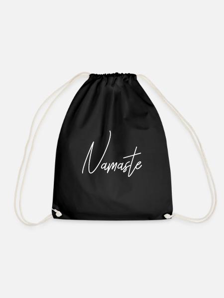 Namaste Schrift - Turnbeutel - Schwarz
