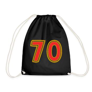 70. 70 ANS. 70e ANNIVERSAIRE. ANNIVERSAIRE 70 ANS. - Sac de sport léger - noir - Devant