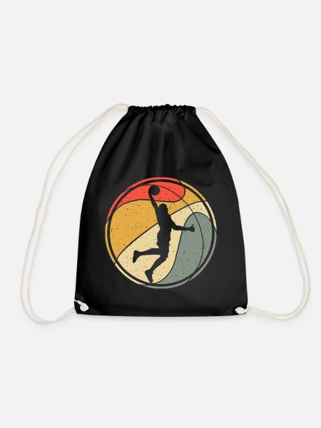 Basketball Spieler Retro Dunking Basketballer - Turnbeutel - Schwarz