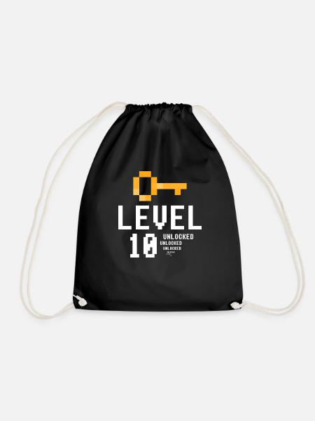10.Geburtstag Gamer Gaming 10 Jahre Alt Jungen - Turnbeutel - Schwarz