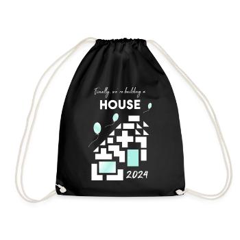 building a house home - Turnbeutel - Schwarz - Vorne