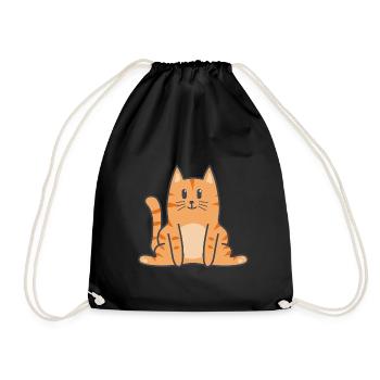 Katze Katzen Kitten - Turnbeutel - Schwarz - Vorne