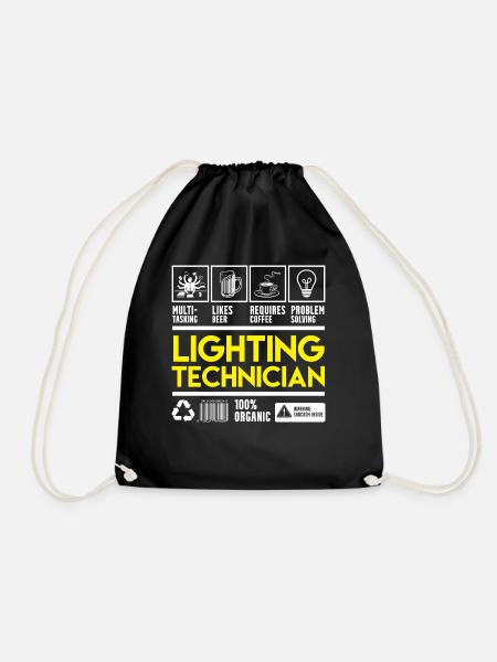 Licht Techniker - Turnbeutel - Schwarz