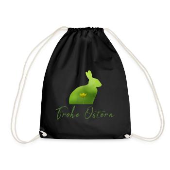 Frohe Ostern Ostern - Turnbeutel - Schwarz - Vorne