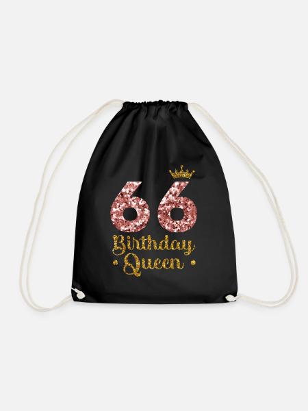 66.Geburtstag Königin 66 Jahre Sechsundsechszig - Turnbeutel - Schwarz