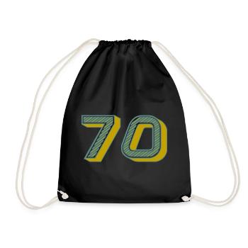 70. 70 YEARS. 70th ANNIVERSARY. 70 YEARS ANNIVERSARY. - Drawstring Bag - black - Front