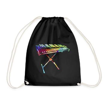Perlender Xylophonklang Orchester - Turnbeutel - Schwarz - Vorne