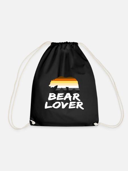 BEAR LOVER GAY LGBT PRIDE HOMOSEXUAL - Turnbeutel - Schwarz