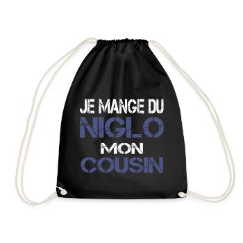 Je mange du Niglo - Sac de sport léger - noir - Devant