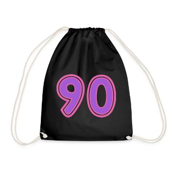 90. 90 ANS. 90e ANNIVERSAIRE. ANNIVERSAIRE 90 ANS. - Sac de sport léger - noir - Devant