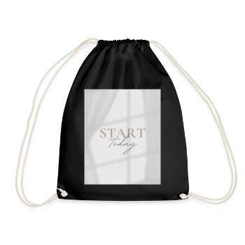 START TODAY - Turnbeutel - Schwarz - Vorne