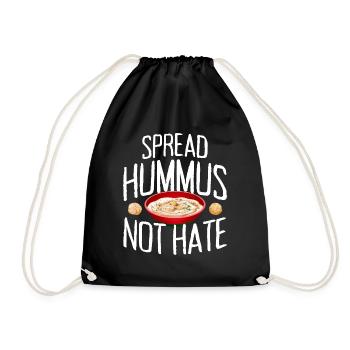 Faites-vous plaisir avec le végétalien Hummus Not Hate - Sac de sport léger - noir - Devant