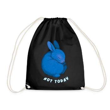 Rabbit - Nicht heute - Turnbeutel - Schwarz - Vorne