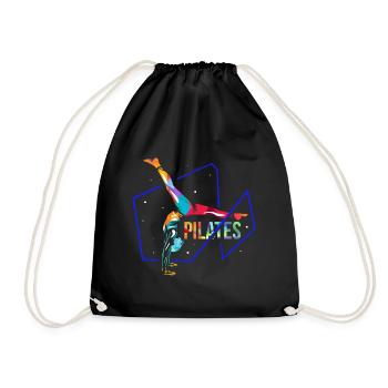 Sanfte Pilates Trainingseinheit - Turnbeutel - Schwarz - Vorne