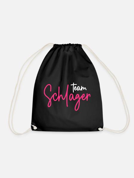 Team Schlager - Turnbeutel - Schwarz