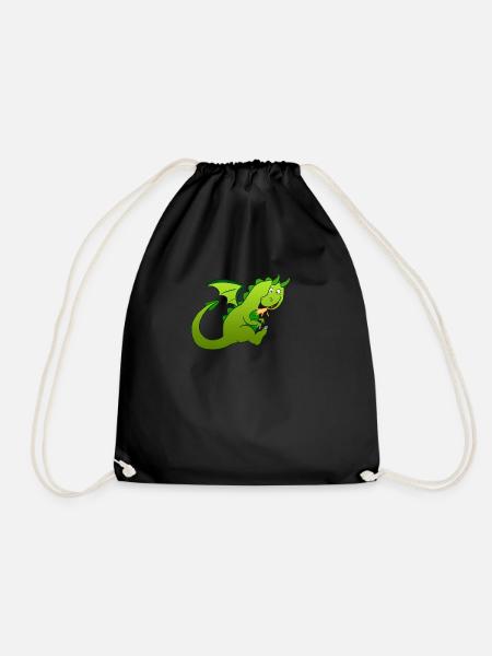 Drache - Turnbeutel - Schwarz