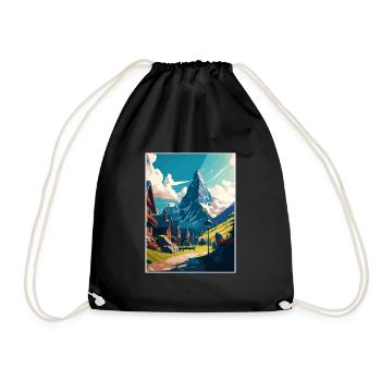 Grindelwald Schweiz Vintage Reiseposter WPA - Turnbeutel - Schwarz - Vorne