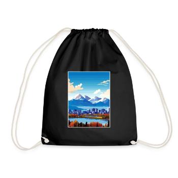 Anchorage Alaska Vintage Reiseposter Souvenir - Turnbeutel - Schwarz - Vorne