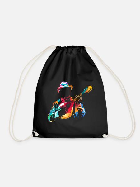 Flinker Mandolinist Zupforchester - Turnbeutel - Schwarz