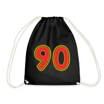 90. 90 ANS. 90e ANNIVERSAIRE. ANNIVERSAIRE 90 ANS. - Sac de sport léger - noir - Devant