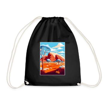 Uluṟu Kata Tjuṯa Nationalpark Reiseplakat - Turnbeutel - Schwarz - Vorne