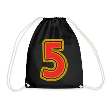 5 - Drawstring Bag - black - Front