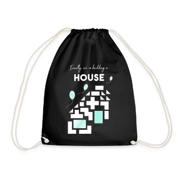 building a house - Turnbeutel - Schwarz - Vorne