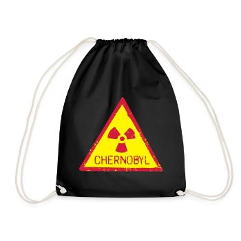 TSCHERNOBYL RADIATION WARNING ICON - Turnbeutel - Schwarz - Vorne