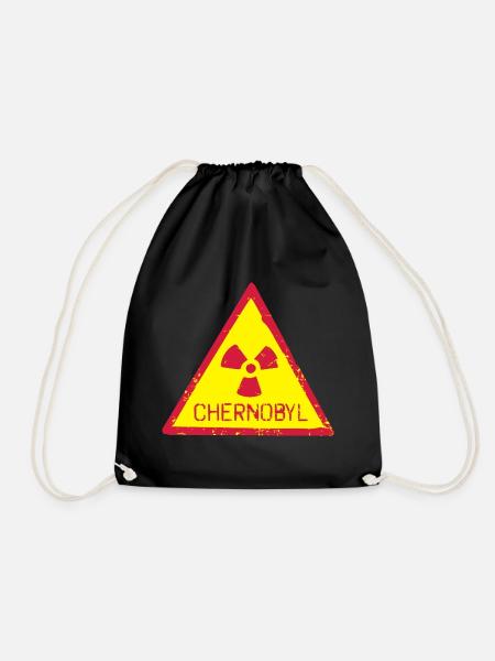 TSCHERNOBYL RADIATION WARNING ICON - Turnbeutel - Schwarz