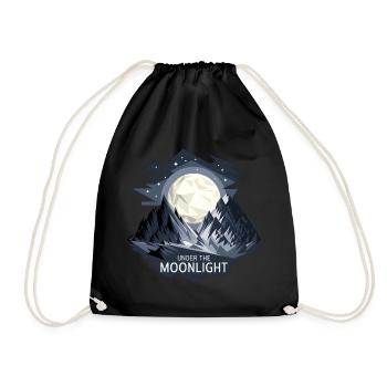 Under The Moonlight - Drawstring Bag - black - Front