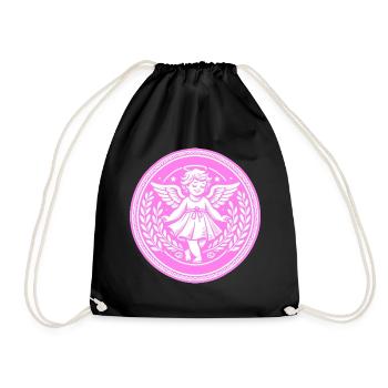 Guardian Angel Logo - Drawstring Bag - black - Front