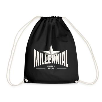 Millennial Star – Generation Y - Turnbeutel - Schwarz - Vorne