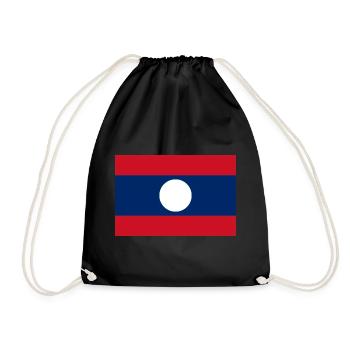 Laos - Turnbeutel - Schwarz - Vorne