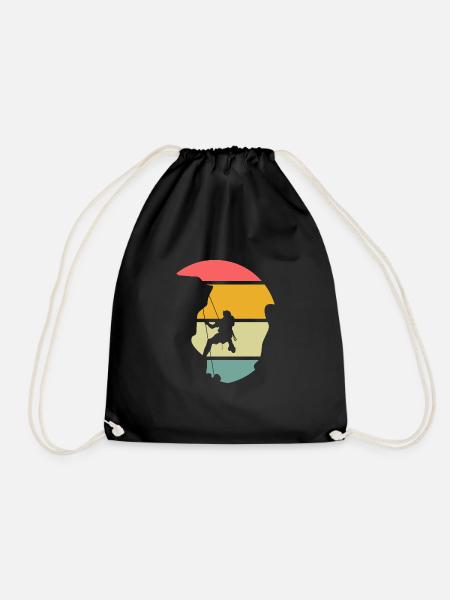 Felskletterer Geschenk - Turnbeutel - Schwarz