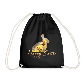 Happy Easter rabbit - Turnbeutel - Schwarz - Vorne