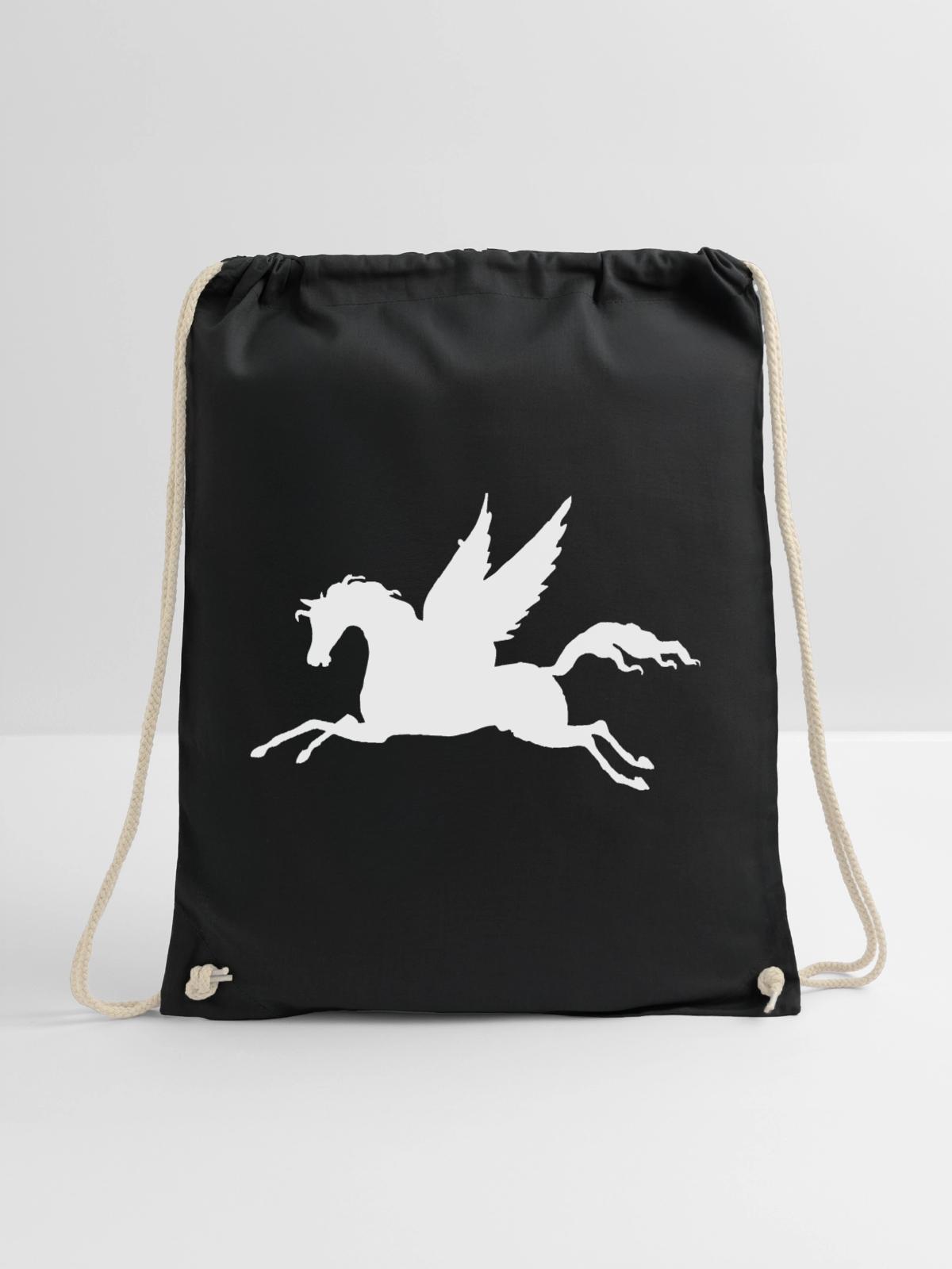 Pegasus Silhouette - Turnbeutel - Schwarz - Vorne