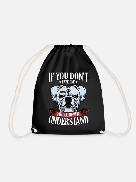 Cool Boxer Statement Spruch Hundehalter Geschenk - Turnbeutel - Schwarz
