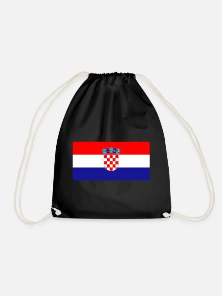 Kroatien - Turnbeutel - Schwarz