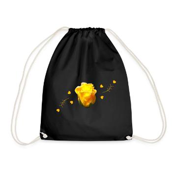 rose yellow rose - Turnbeutel - Schwarz - Vorne