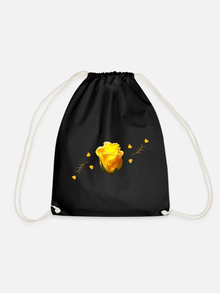 rose yellow rose - Turnbeutel - Schwarz