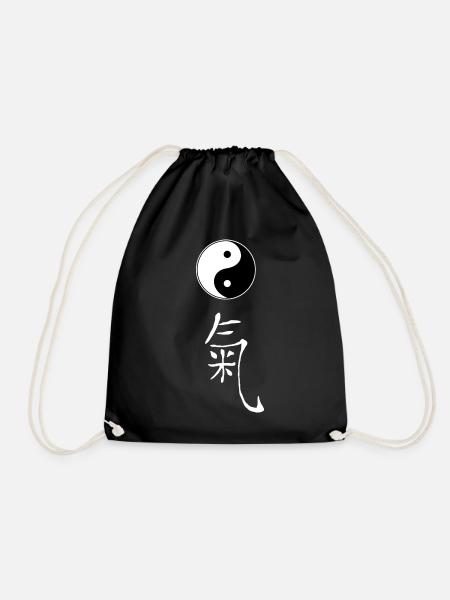 yin yang qi - Turnbeutel - Schwarz