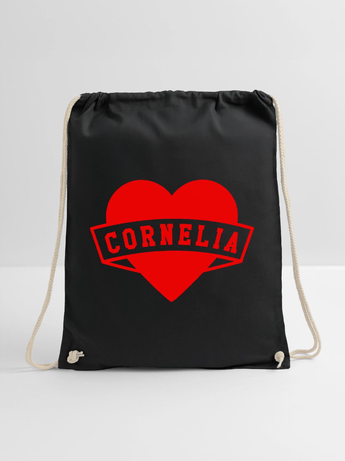Cornelia - Turnbeutel - Schwarz - Vorne