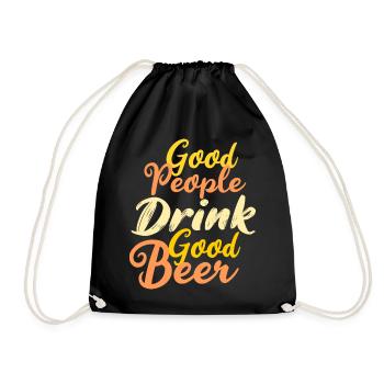 Good people drink good beer - Drawstring Bag - black - Front