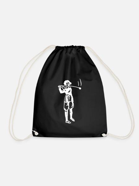 Golf - Golfen - Golfer - Turnbeutel - Schwarz